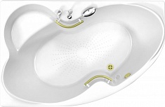 BellSan Акриловая ванна Индиго 168x110 R с ручками белая/золото